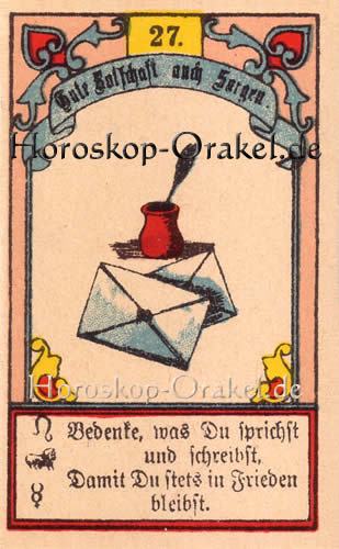 Gustav Kühn Wahrsagekarten der Brief